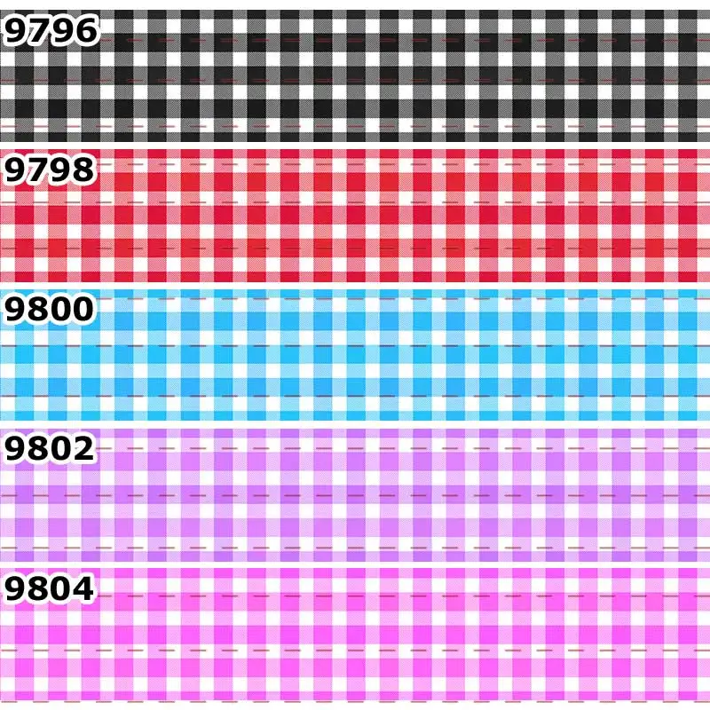 10 ярдов Различные размеры корсажная лента сказочная с принтом в клетку