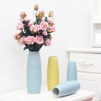 free shipping modern ceramic vases for living room desktop simple ceramic flowerpot dried flower arrangements home decorations
