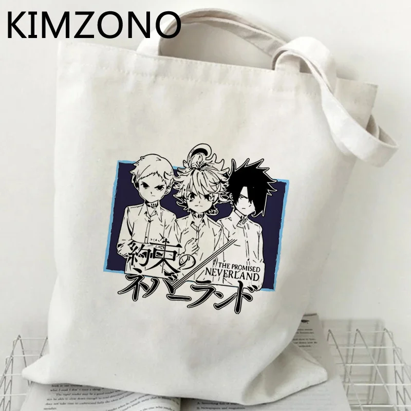 

the Promised Neverland shopping bag shopper tote handbag bolso bolsas de tela grocery bag shoping woven sac toile