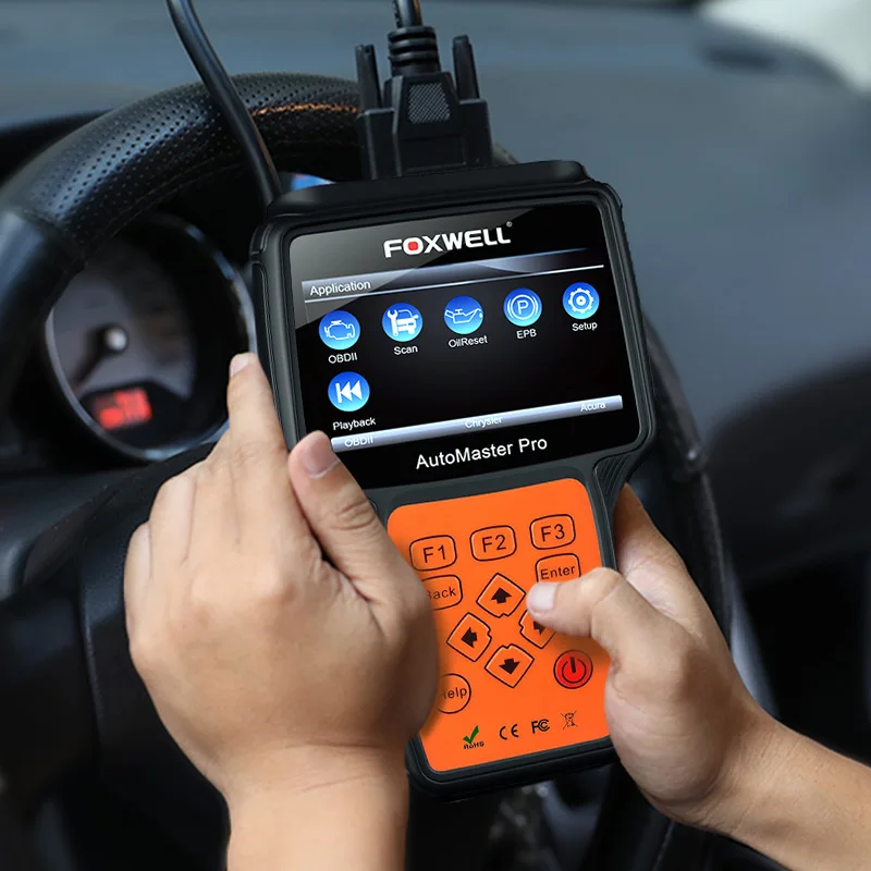 FOXWELL NT614 OBD2 сканер двигателя ABS подушки безопасности srs считыватель кодов передачи