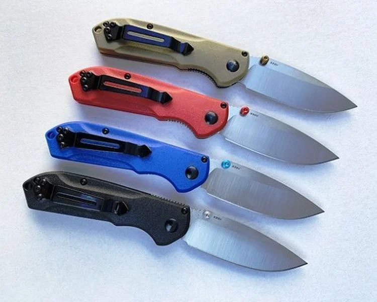 Складной нож-бабочка из искусственной кожи карманный сатиновый/черный клинок Ti D2