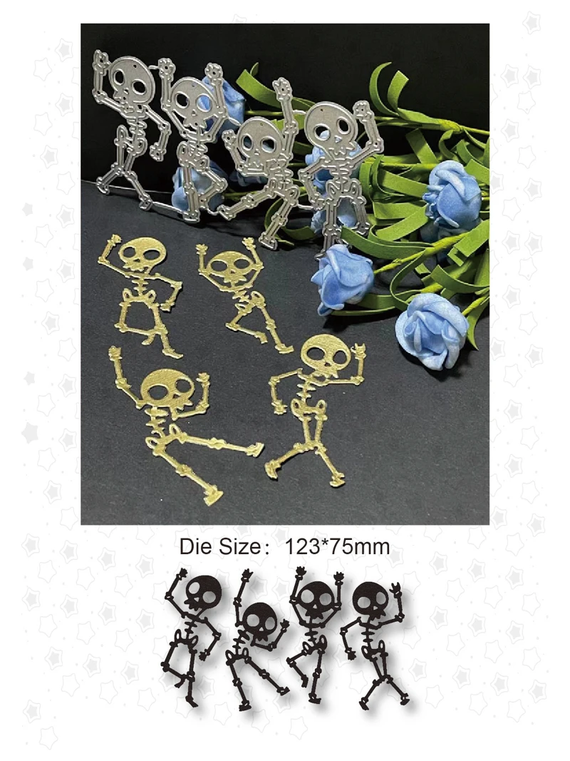 

Halloween Metal Cutting Die Skull Party Scrapbook Stamping Clear Stamp Decoration Creative Embossing DIY Craft New Arrival 2021
