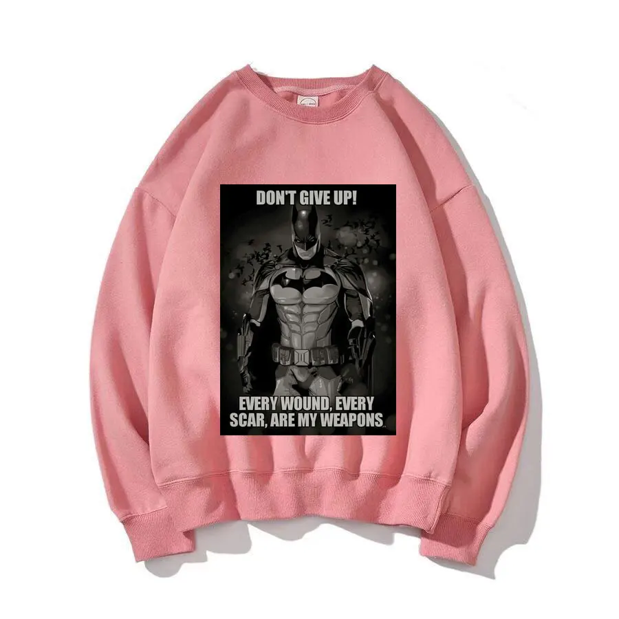 Зимние мужские и женские флисовые толстовки толстовка пуловер Бэтмен модная