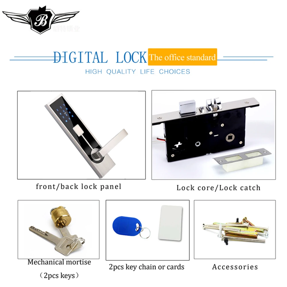 Цифровой код безопасности Электронная умная сенсорная клавиатура Deadbolt замок из