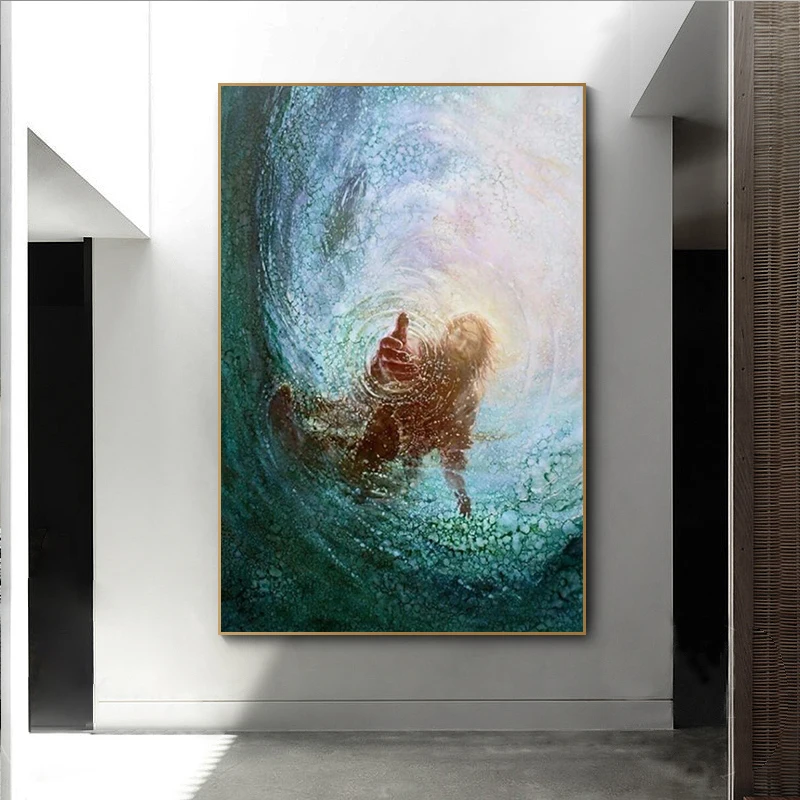 

Jesus Christ The Hand Of God Canvas Poster And Prints Decorative Wall Art Pictures Painting For Living Room Home Decoration