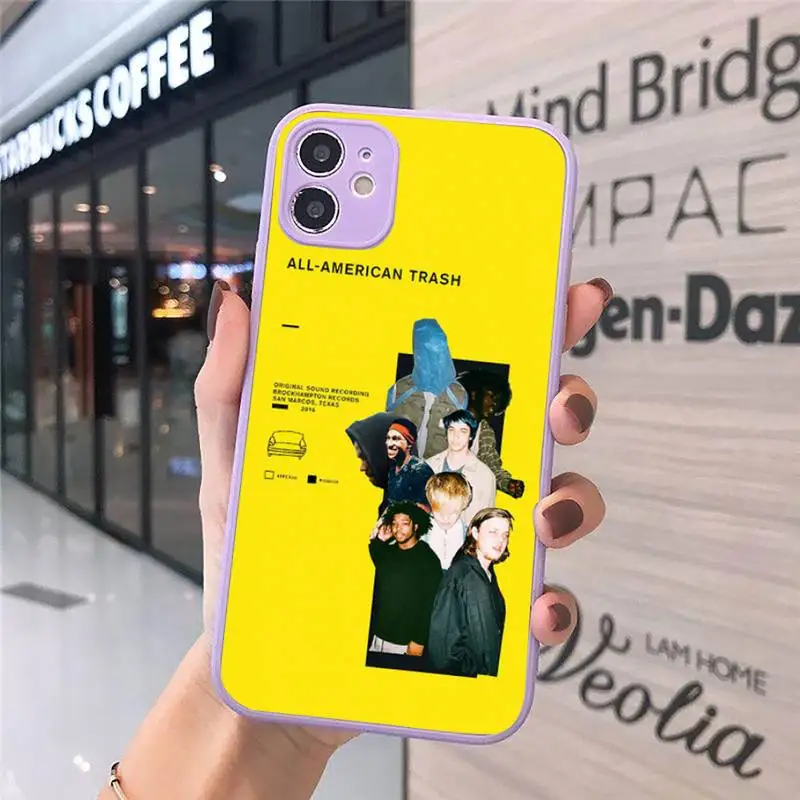 

Q24 BROCKHAMPTON team Phone Case Matte Transparent for iPhone 7 8 11 12 s mini pro X XS XR MAX Plus cover funda