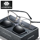 Мужские Оптические очки для близорукости, поляризационные солнцезащитные очки с магнитной клипсой