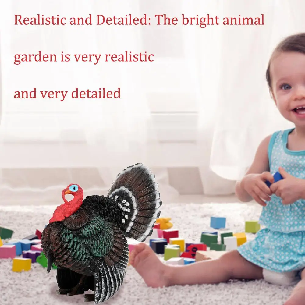Моделирование фермы птицы модель животного индейка фигурки животных садовый