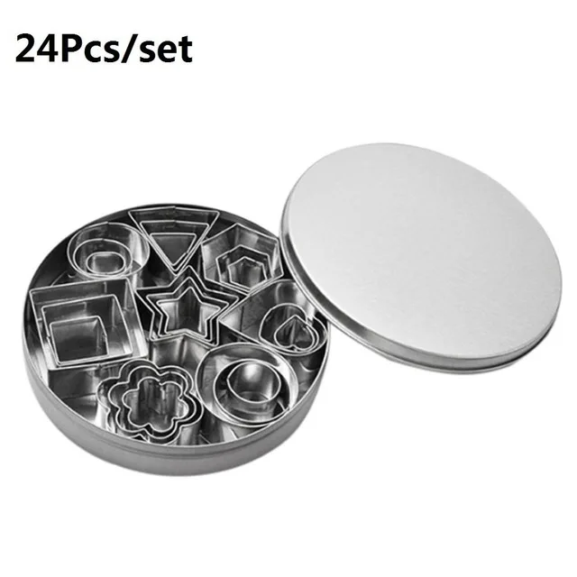 24 pcs Set 8/24 шт. Рождество печенья пижамный комплект на Рождество, нержавеющая сталь печенье печенья прессформы выпечки печенья фрезы ножи для резки ломтиками, кухонные инструмент для домашнего декора - Цвет: 24 pcs Set