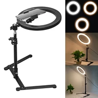 fill ring light lamp live video dimmable 26cm photography lighting phone 14 tripod stand photo led selfie beauty light s