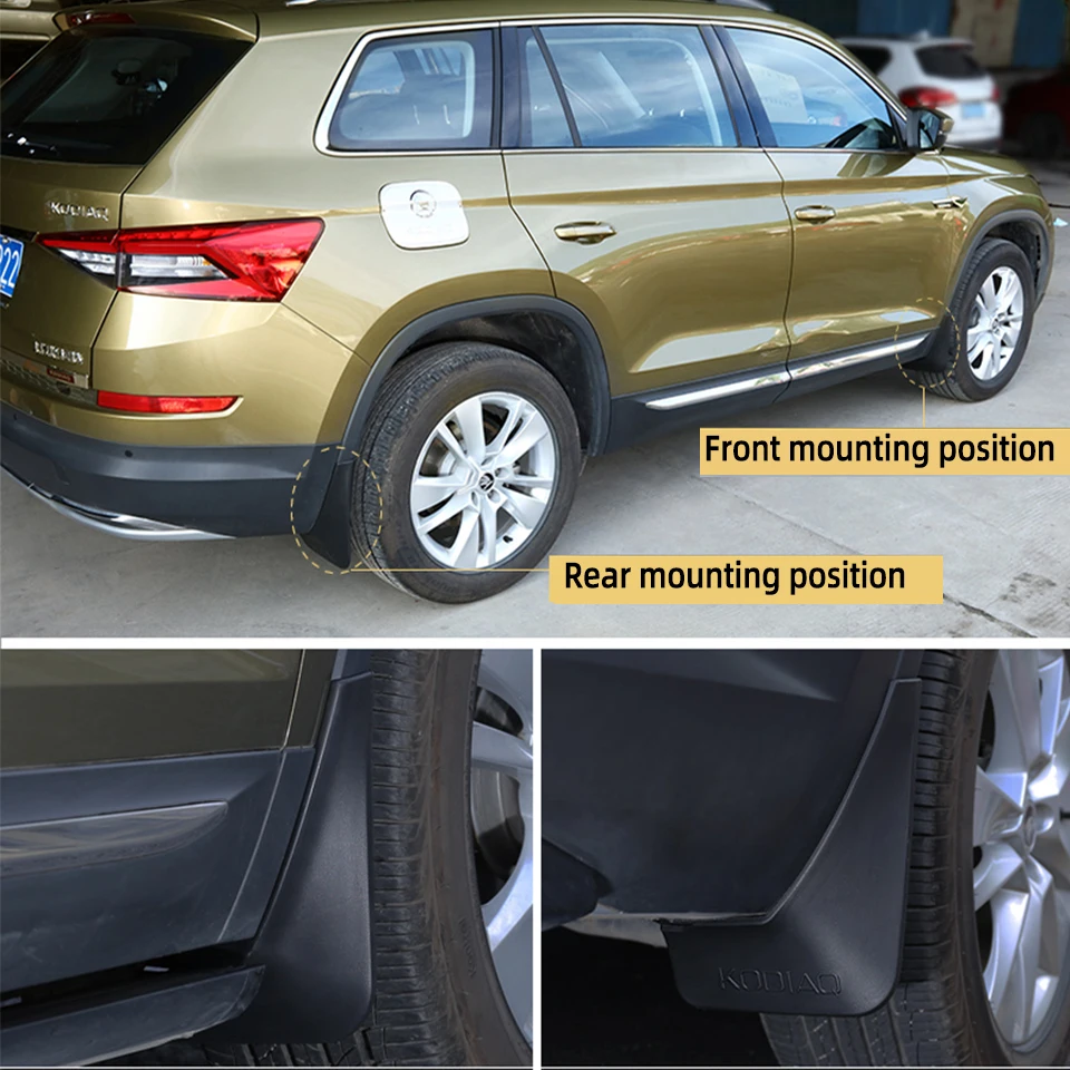 

4pcs Front Rear Car Mud Flaps For Skoda kodiak 2017-2019 Splash Guards Mud Flap Mudguards Fender Mudflaps Accessori
