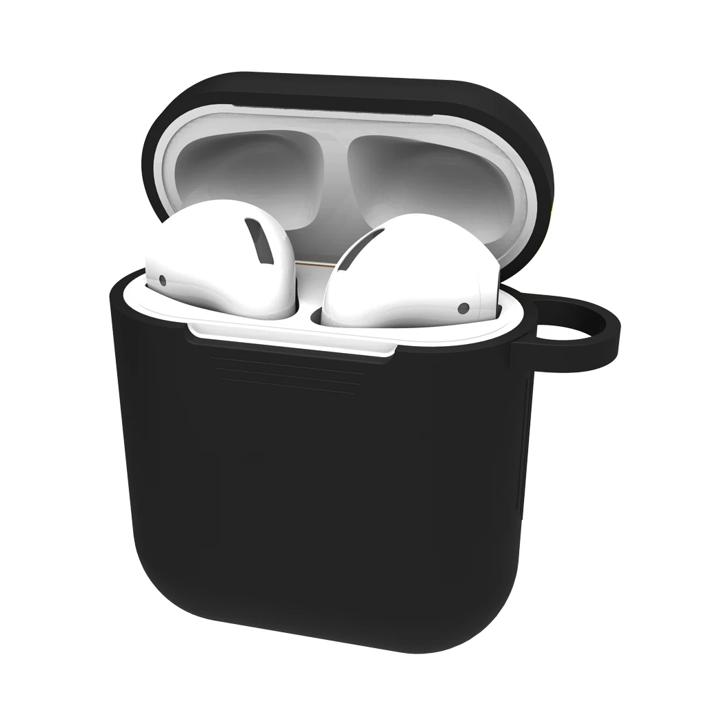 Защитный чехол для Apple Airpods Air pods переносной силиконовый с защитой брелка зарядки
