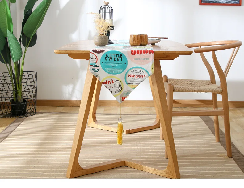 

Nordic Style Literary Circle Table Runner Household Table Towel Tassel Double-layer Tea Table Towel Bedside Table Cover Cloth