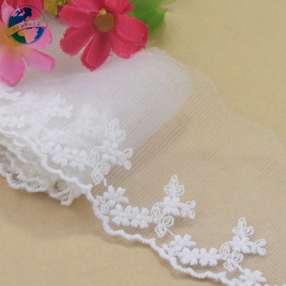 Хлопковая вышивка шириной 6 см кружевная швейная лента гипюр африканская ткань