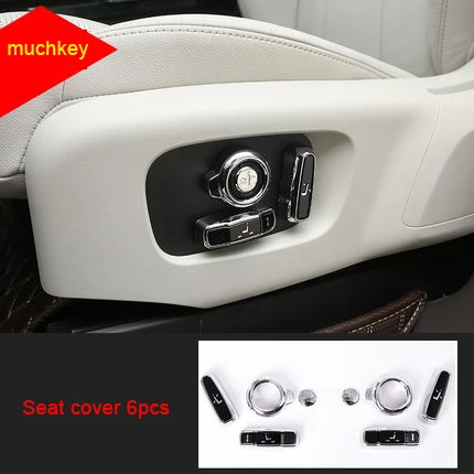 

For Land Rover discovery5 2017-2019 chrome Seat button cover 6pcs