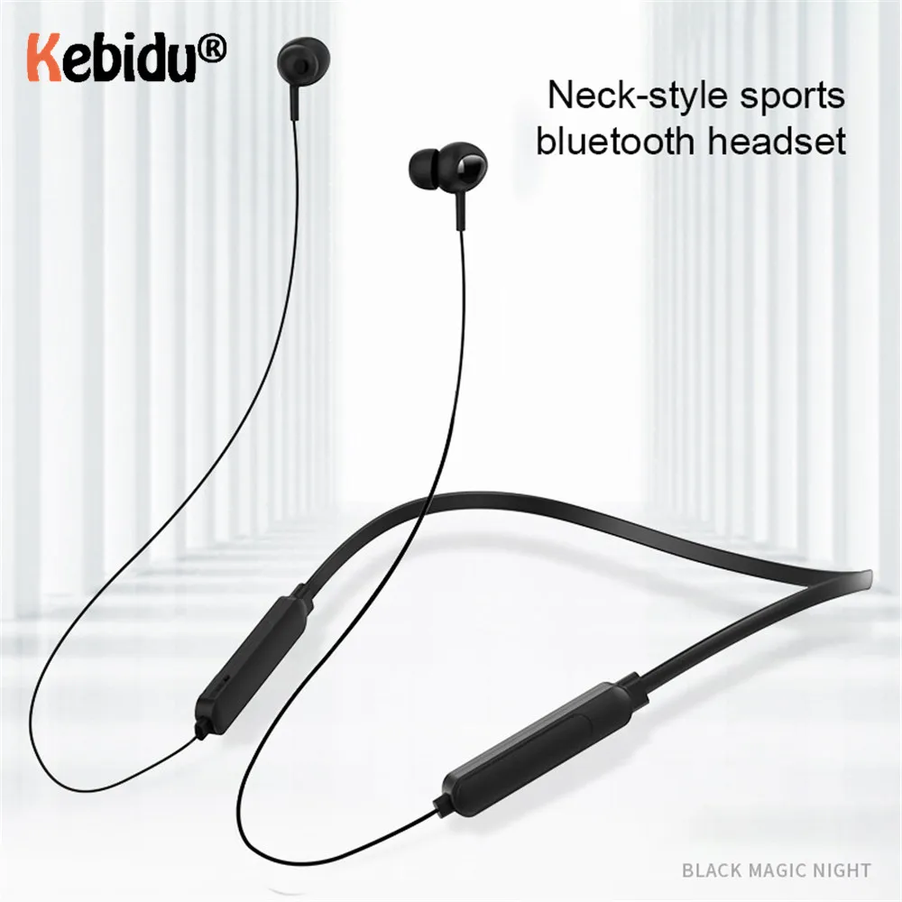 Беспроводные Bluetooth наушники водонепроницаемые спортивные с шейным ремешком HD