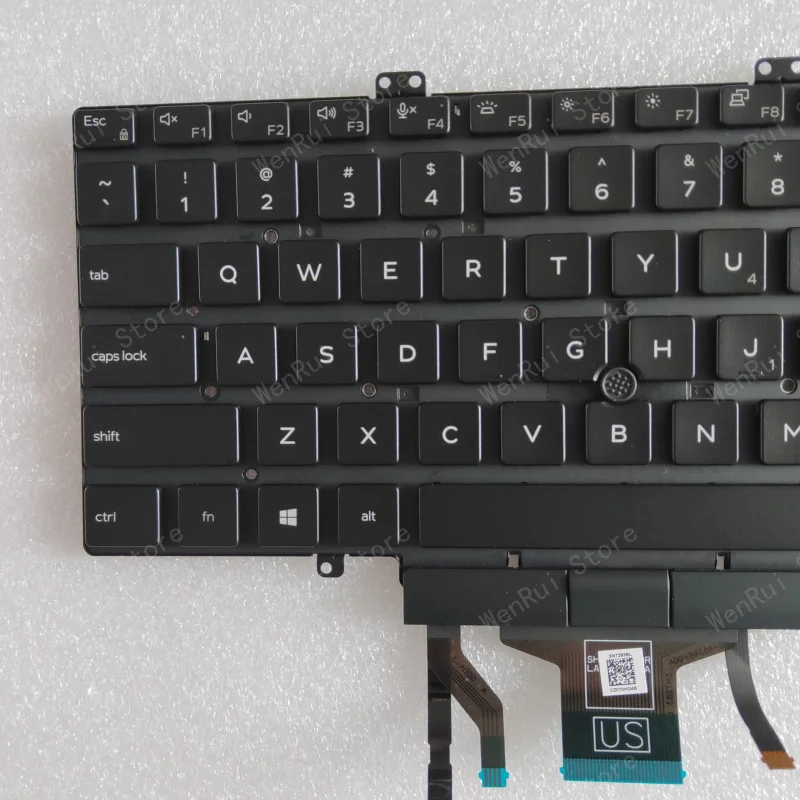 Новая Подлинная двухточечная клавиатура 3J9FC для Dell Latitude 5400 5401 с подсветкой |