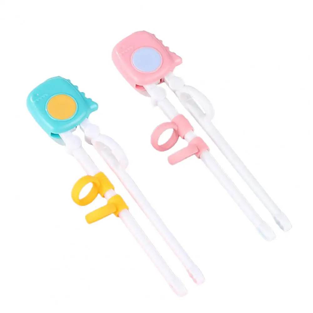 Palillos de beb&eacute; ergon&oacute;micos con mango, utensilios de limpieza f&aacute;cil para principiantes, palillos chinos auxiliares para ni&ntilde;os, 1 par-2