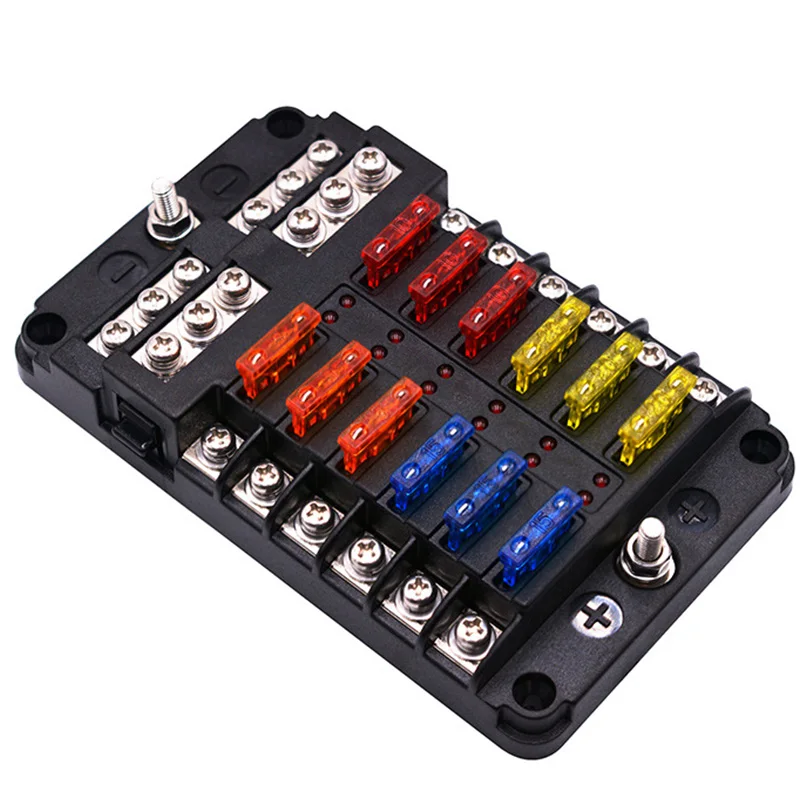 12V 32V Пластик крышка Держатель плавкого предохранителя M5 серьги гвоздики со