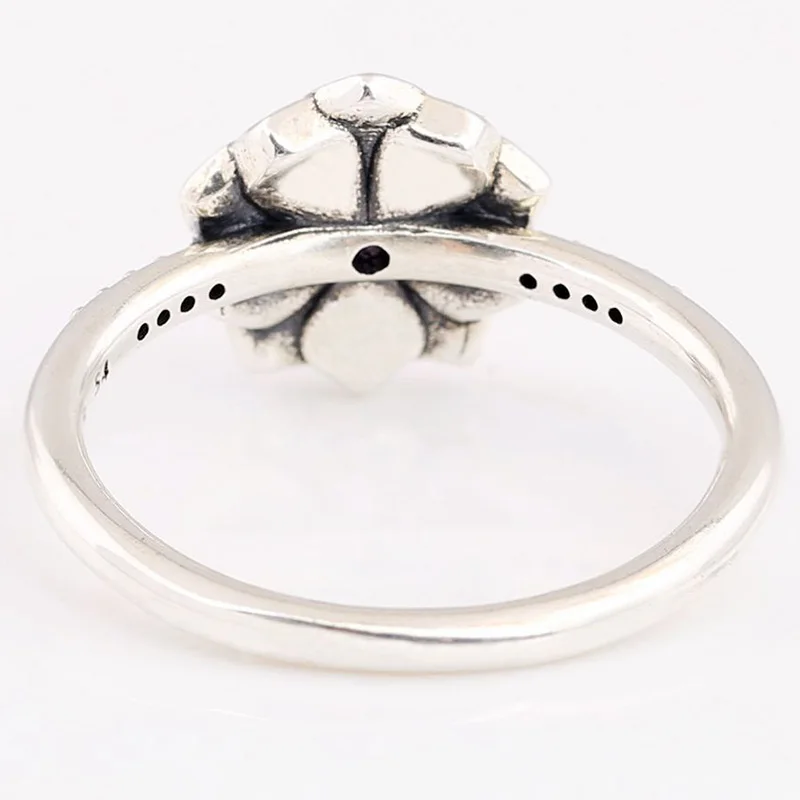 

Original 925 Sterling Silver Pan Ring Creative Magnolia Ring For Women Wedding Party Gift Fashion Jewelry
