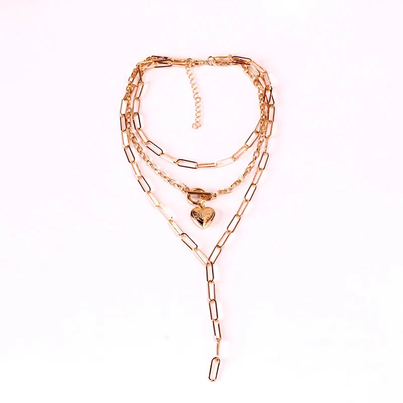 

PHYANIC Punk Gothic Lariat Heart Pendant Choker Necklace Women Wedding Vintage Portrait Long Chain Necklace New Jewelry