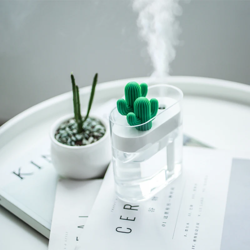 Ультразвуковой увлажнитель воздуха Чистый кактус цветной светильник USB эфирное