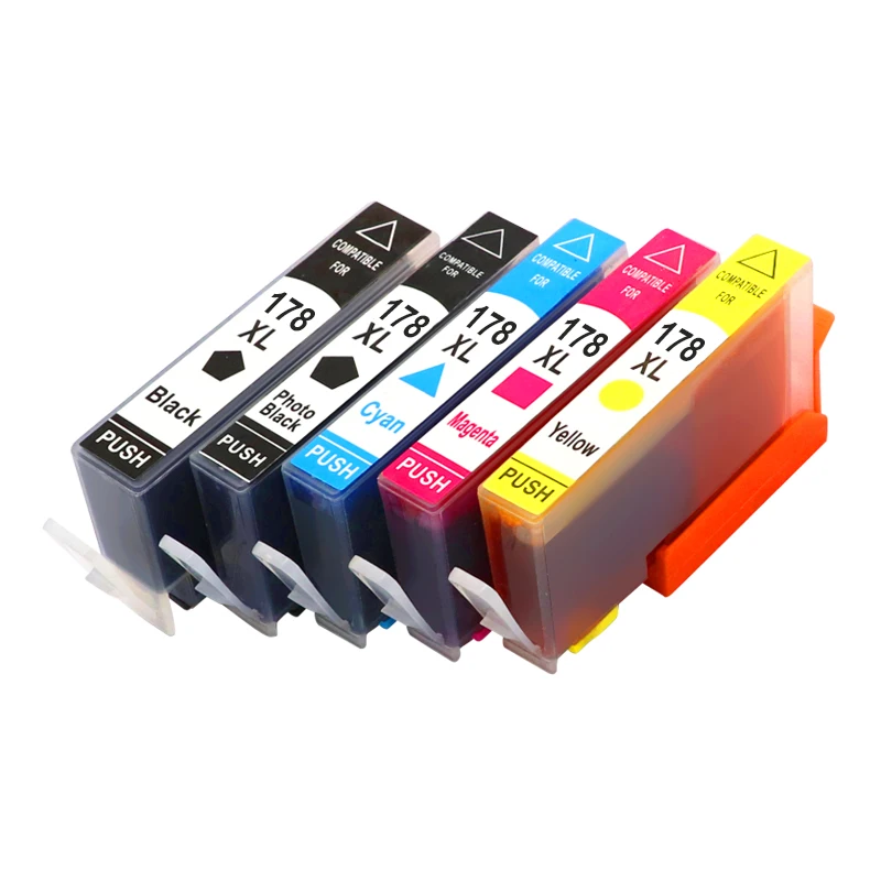 5PK совместимый чернильный картридж для HP 178 принтера 178XL Photosmart 5510 5515 6510 7510 B109a B109n