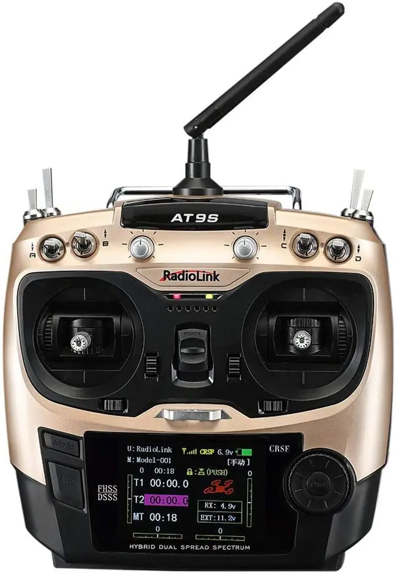 Радиоконтроллер BeesClover Radiolink 2019 AT9S Pro TX 10/12 каналов T8S Crossfire с R12DSM RX 2 4G | Игрушки и