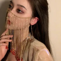 2021 tassel mask masquerade luxury face jewelry sexy chain cosplay face accessories cover face forehead headdress