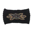 Женская зимняя теплая вязаная крючком повязка на голову, широкая эластичная повязка на голову с аксессуарами, повязки для волос для женщин