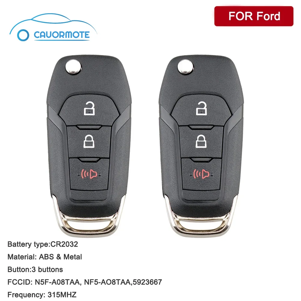 

2 шт. 3 кнопки флип дистанционного ключа Автозапуск Fob ID49 чип для FORD F150 F250 F350 2015 2016 2017 2018 2019 315 МГц N5F-A08TAA