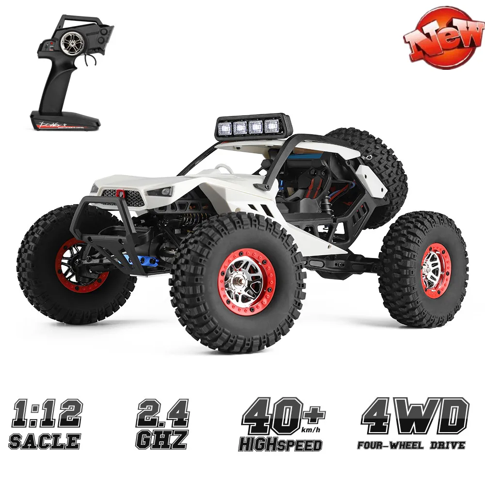 

2.4G 1:12 4WD RC Car Crawler 40km/h High Speed RC Racing Car Electric Car with Head Lights Remote Control Climbing Off-Road Cars