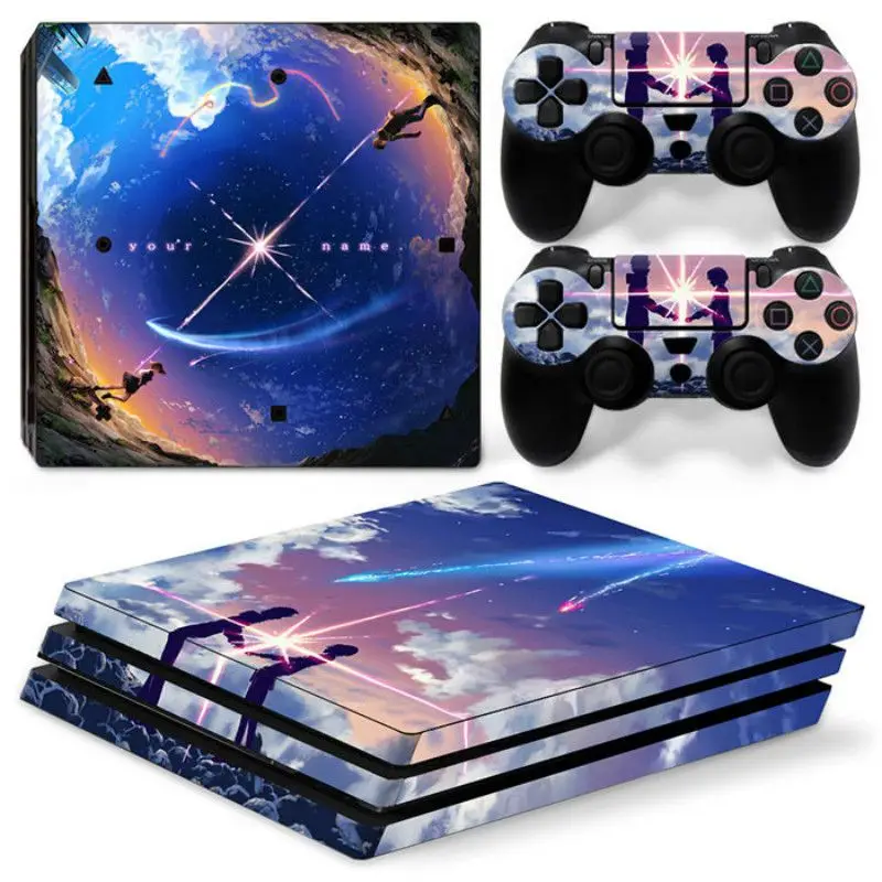 Звездное небо Viny Наклейка для PS4 Pro консоль+ 2 кожаная наклейка на контроллер для sony Playstation 4 Pro игровые аксессуары