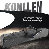 konllen cue case 7 holes 3 butts 4 shafts carrying large capacity pocket gray color oxford canvas bag sturdy wear resistant case