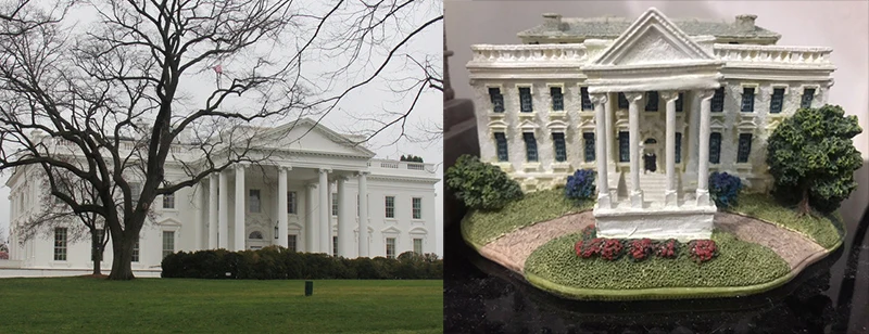 Смоляные модельные дудлы места назначения Белый дом США архитектурная копия