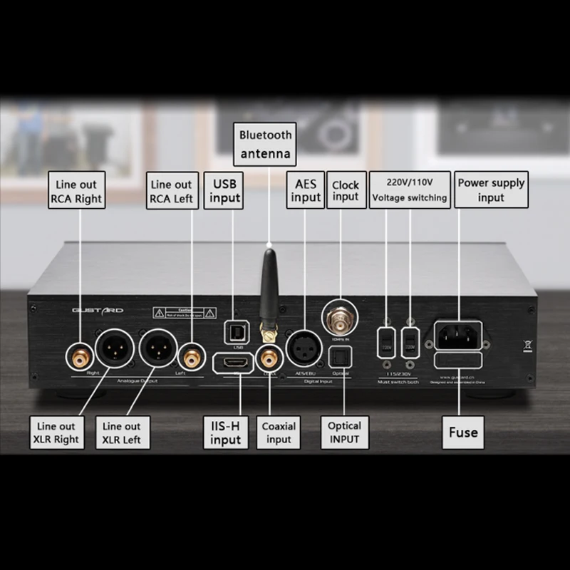 Gustard DAC X26 PRO Bluetooth 5 0 ESS9038 * 2 K2 синтезатор часов X26PRO DSD512 PCM768KHz|Цифро-аналоговые