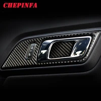 chepinfacarbon fiber interior car window control switch panel decor frame fit for 15 19 ford mustang