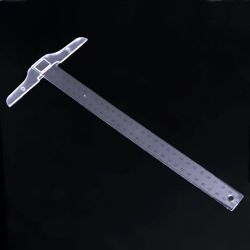 

30cm 12'' Plastic Metric T Square Double Side Ruler Tool Measurement Measuring