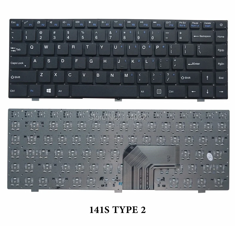 Черная русская английская клавиатура для ноутбука с английской раскладкой Prestigio