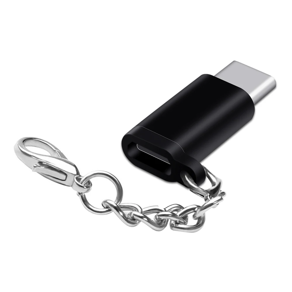 Черный 3 шт. Тип C Micro USB Женский к USB-C конвертер Android кабельный разъем для huawei P30 P20 Pro Lite Xiaomi redmi K20 pro - Цвет: Черный