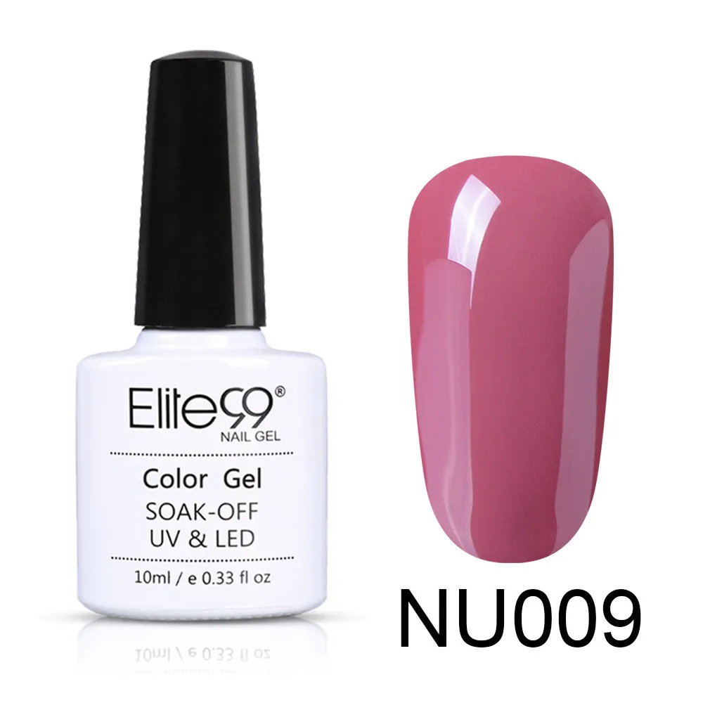 NU009 Elite99 10 мл генный цветной гель лак для ногтей УФ Гель-лак удаляемый путем отмачивания лак для маникюра праймер верхнее покрытие Полупостоянный лак для ногтей - Цвет: NU009