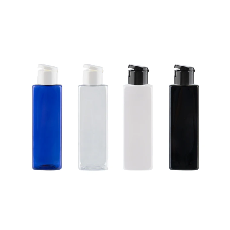 

250 мл Пустые Квадратные откидные пластиковые бутылочки для лосьона с верхней крышкой, высококачественные контейнеры для жидкого мыла для д...