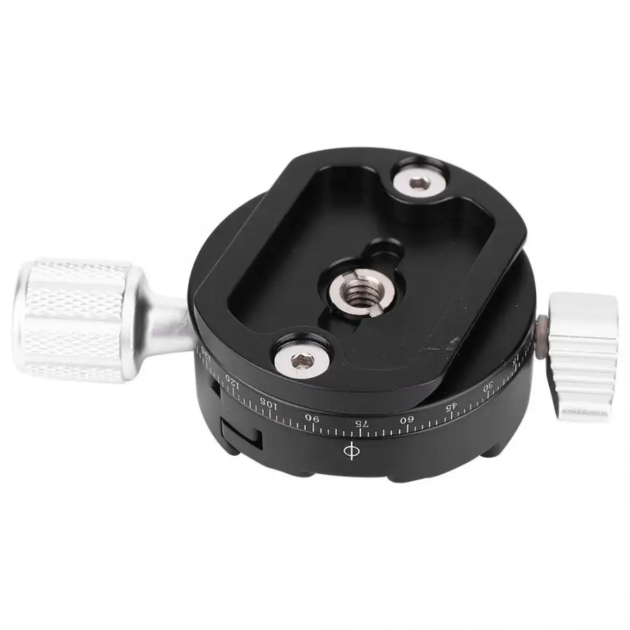 QJ-07 Aluminum Alloy 360 Degree Rotatable Panoramic Tripod Head with Scale Level 1/4 Inch Screw Gimbal | Электроника