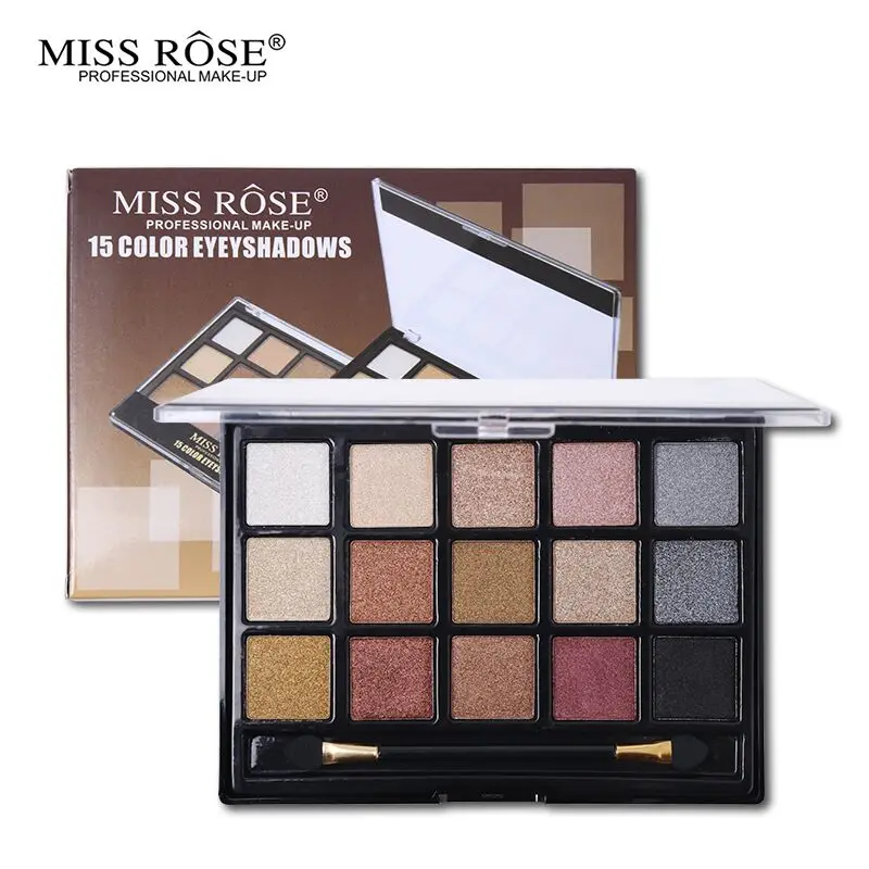 Miss Rose Профессиональный макияж 15 цветов Тени для век матовые тени палитра макияжа