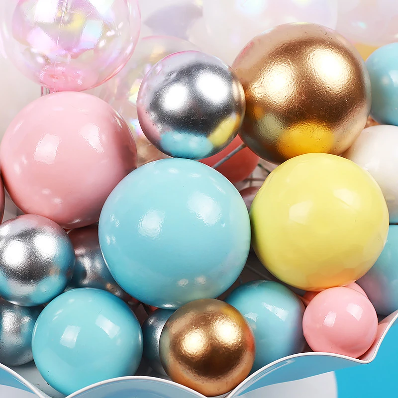 Colecci&oacute;n de globos de Color dorado plateado para decoraci&oacute;n de fiestas, 10 Uds., decoraci&oacute;n de postres, regalos encantadores, banderas de pastel de boda y cumplea&ntilde;os-1