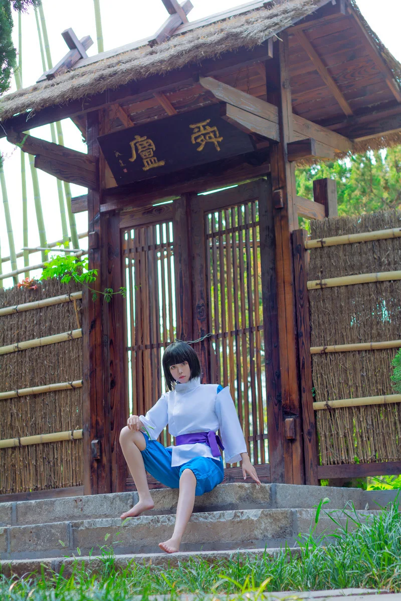 Аниме Унесенные призраками Sen to Chihiro no Kamikakushi белый дракон Haku Nigihayami Kohakunushi униформа косплей костюм для вечеринки