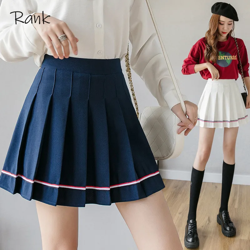 

Pleated Skirt Jk High School Uniform Skirt Mini Skirt Solid Color Kawaii Soft Sister Style Elegant Sexy Dance Party Women Lady