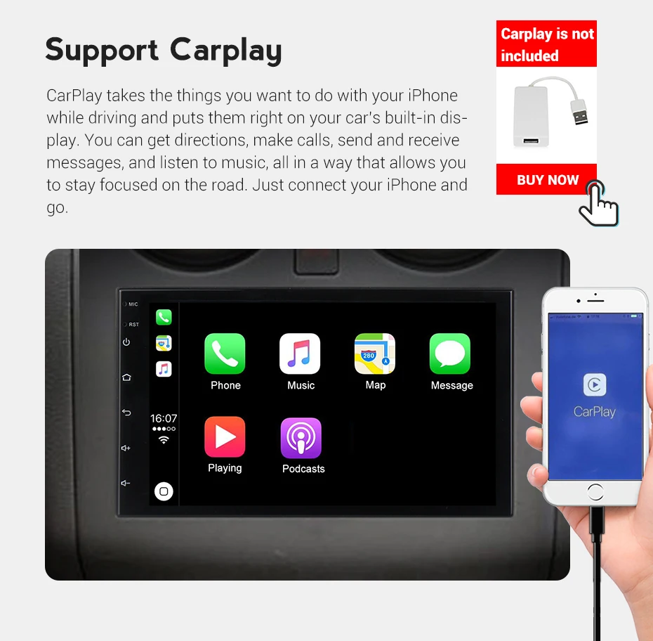 Автомагнитола с IPS экраном мультимедийный плеер для Hyundai Santa Fe 2005-2012 dvd gps-навигация