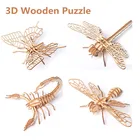 Детский набор для сборки моделей 3D Деревянный пазл животное, детские развивающие игрушки, подарок для детей