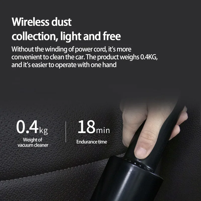 

Wire/Wireless Car Vacuum Cleaner High Power Wet/Dry Powerful Suction Handheld Home & Car Dual Use Mini Vacuum Cleaner